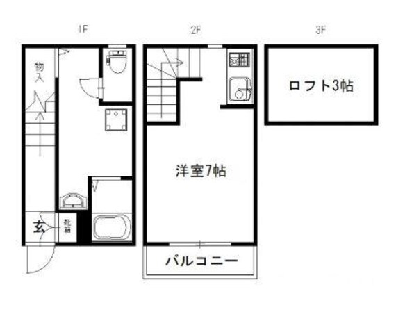 ピュアフリー大濠Ⅰの物件間取画像